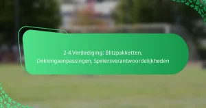 2-4 Verdediging: Blitzpakketten, Dekkingaanpassingen, Spelersverantwoordelijkheden
