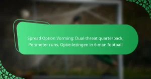 Spread Option Vorming: Dual-threat quarterback, Perimeter runs, Optie-lezingen in 6-man football