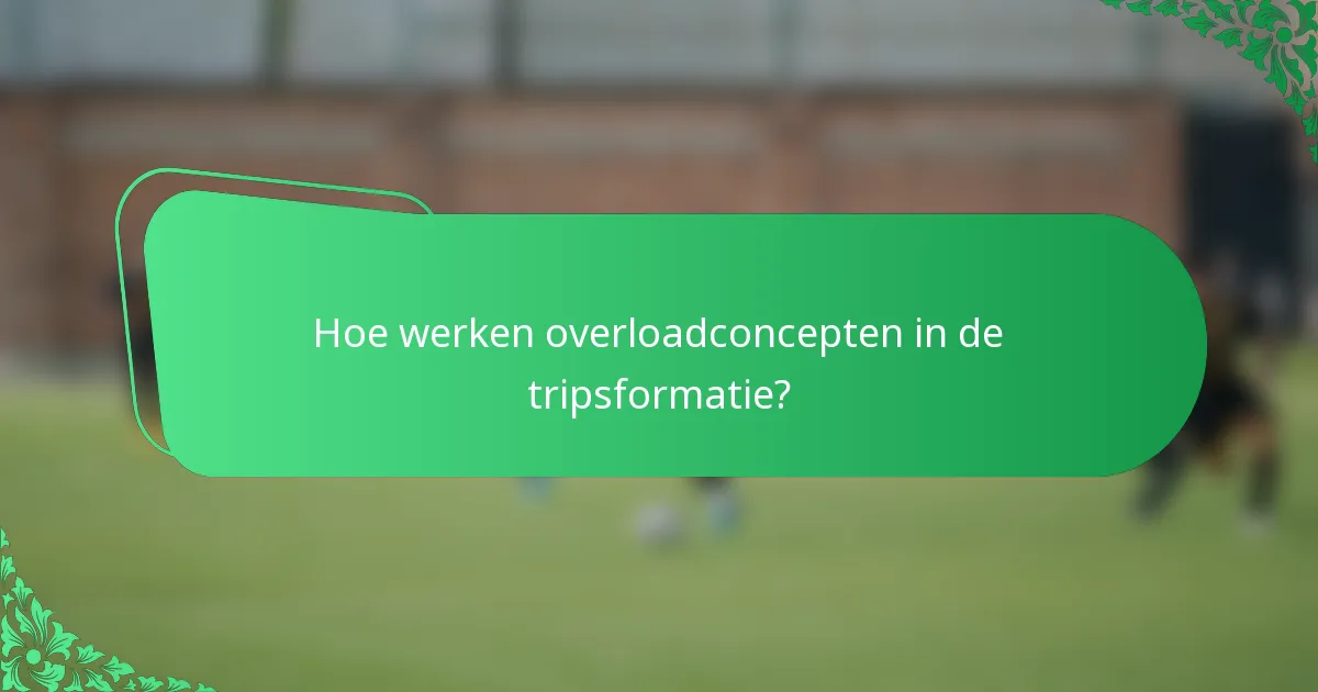 Hoe werken overloadconcepten in de tripsformatie?